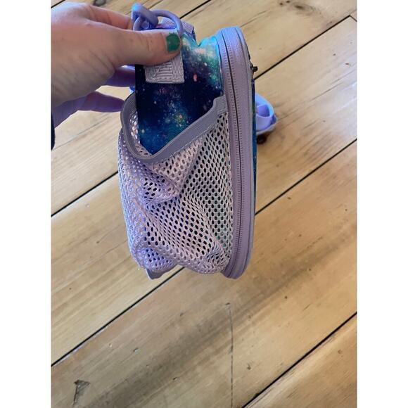 Kids School Space/Galaxy purple&blue lunchbox. Adjustable strap. insulated. - Picture 4 of 7
